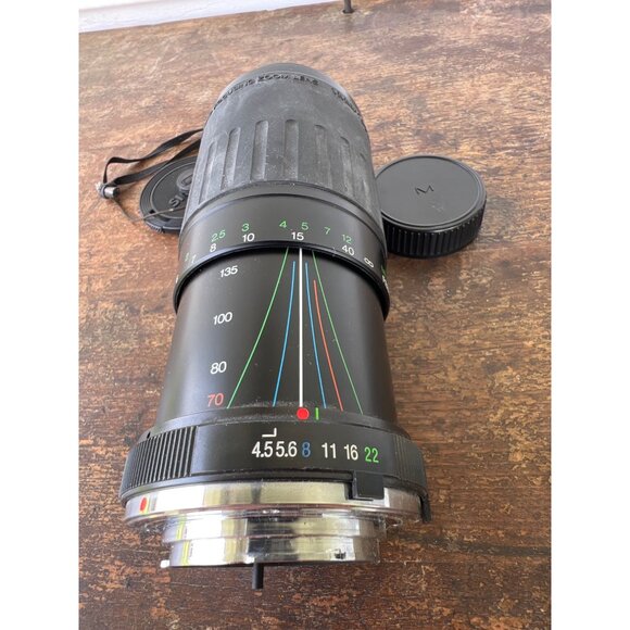 Vivitar 70-210mm F/4.5-5.6 Macro Focusing Zoom Lens M/MD Mount With Caps Q3 - Picture 3 of 4